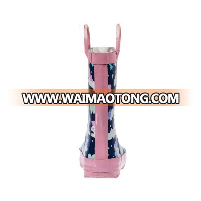 custom-made rubber waterproof cute rain boots for girls