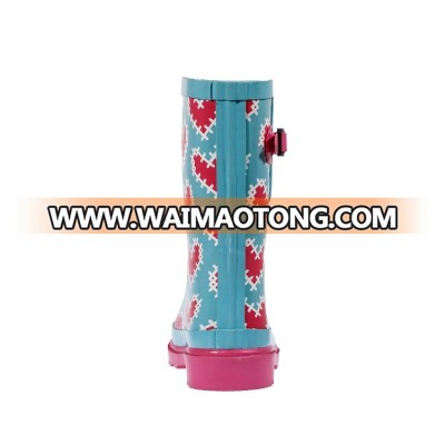 High quality cheap cute children transparent rubber boots