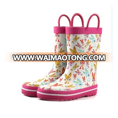 good quality fashionable ladys rain boots with handle