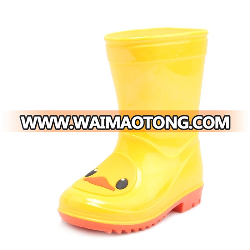 Hotsale new design cute children cheap colorful half rain shoes kids PVC rain boots